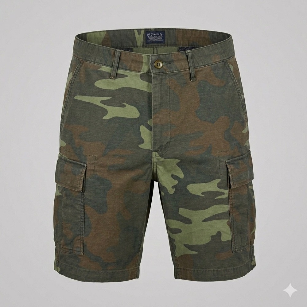 Levi Cargo Ripstop Shorts Mens 33 Woodland Camo 9" Regular Fit Utility Gorpcore